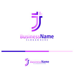 Letter J logo design vector. Creative Initial J logo concepts template