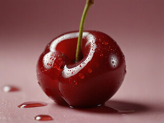 Beautiful cherry fruit Ai generates image