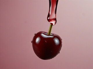 Beautiful cherry fruit Ai generates image