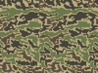 
Digital vector camouflage background, army fabric texture, pixel pattern