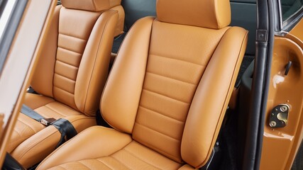 Drivers seat inside a car