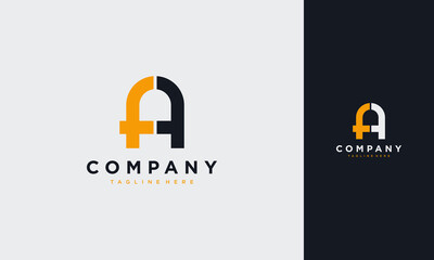 FA initial letter logo vector design