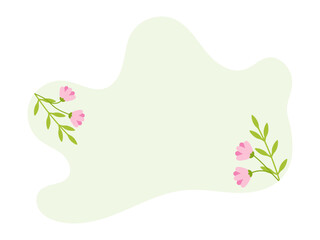 Abstract spring background with copy space for text and with flowers. Vector templates