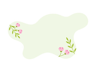 Abstract spring background with copy space for text and with flowers. Vector templates