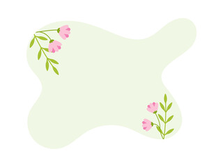 Abstract Floral background with copy space for text and with flowers. Vector templates