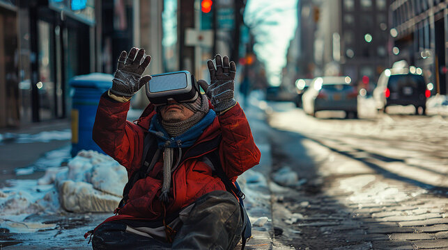 portrait of a person with a VR camera