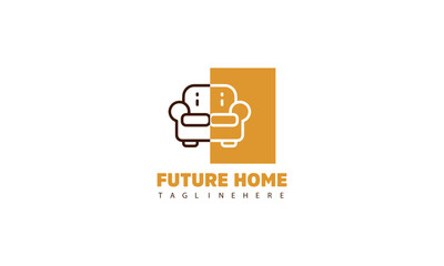 Universal premium furniture logo. Luxury universal interior design logotype symbol.