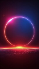 Obraz premium Colorful Circle on Dark Background