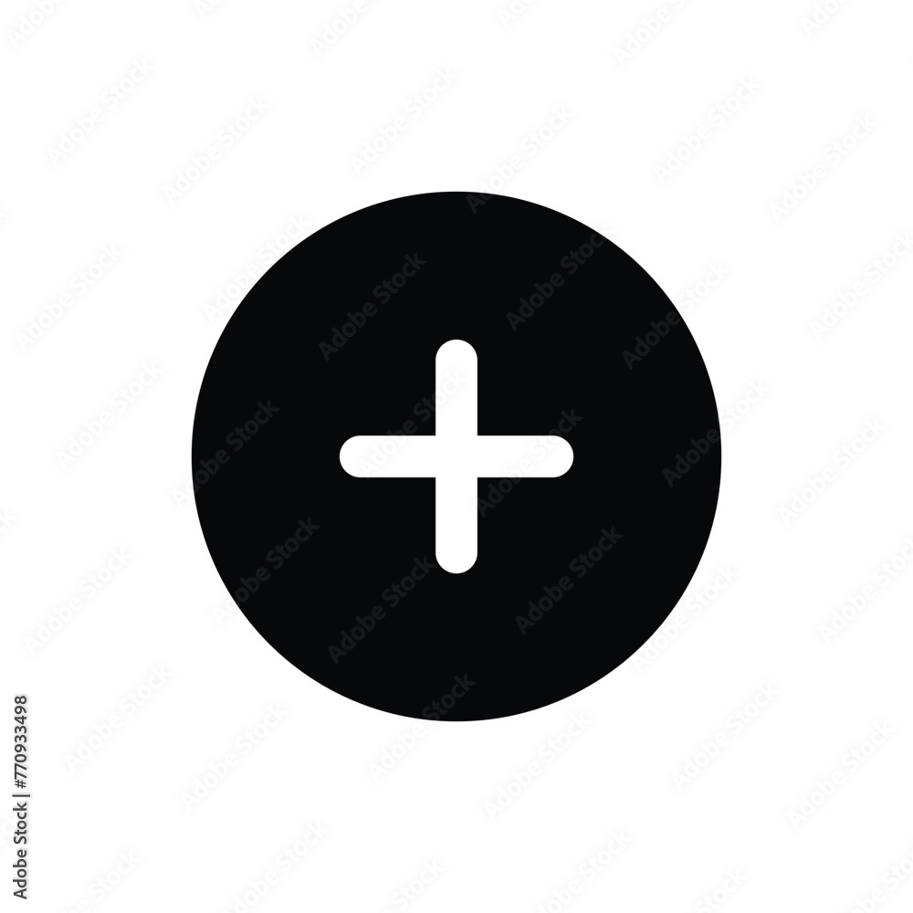Poster plus interface vector icon. add new flat sign design. create symbol pictogram. insert icon. append s