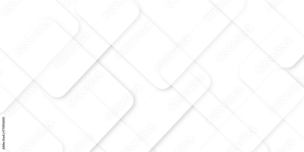 Poster Abstract modern white and gray pattern geometric luxury gradient line background random square shape design. 3d shadow effects, modern design template background. layered geometric triangle shapes.