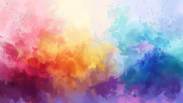 Colorful oil painting watercolor style background. AI generated image