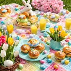 Obraz premium easter table setting