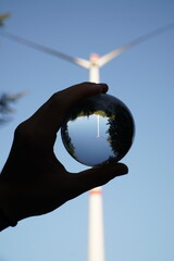 A hand to a new view for wind power.