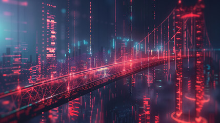 A bridge connecting financial graphs - data points