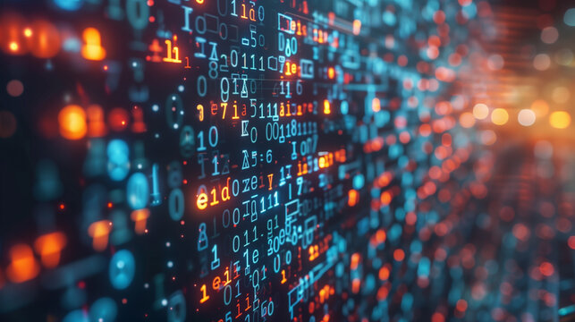 Coding software - abstract background