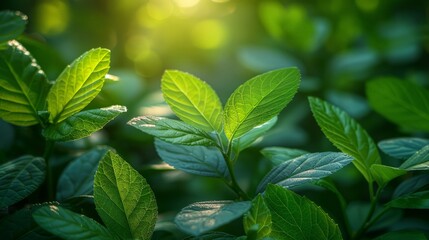 Fototapeta na wymiar Close-Up of a Green Leafy Plant