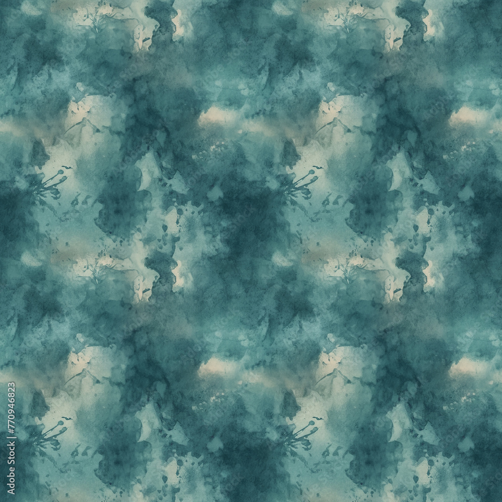 Aufkleber abstract seamless pattern gradient blurred background cyan