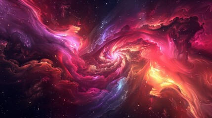 Fototapeta premium Explosive waves of cosmic energy. Abstract colored background.