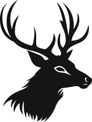 deer head silhouette, vector illustration