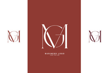 GM, MG, G, M, Abstract Letters Logo Monogram