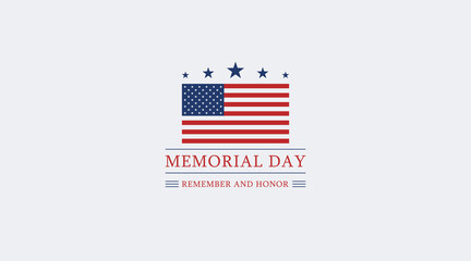 Happy Memorial Day background Vector illustration.