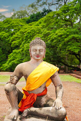Statue of the Leper King on the Terrace of the Leper King built by Jayavarman VII at Siem Reap,...