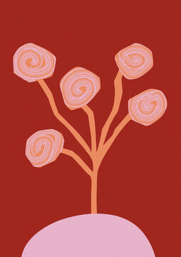 Flower illustration abstract 