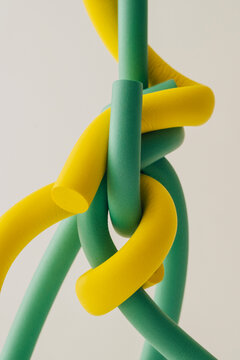 knotted detail on sculpture.