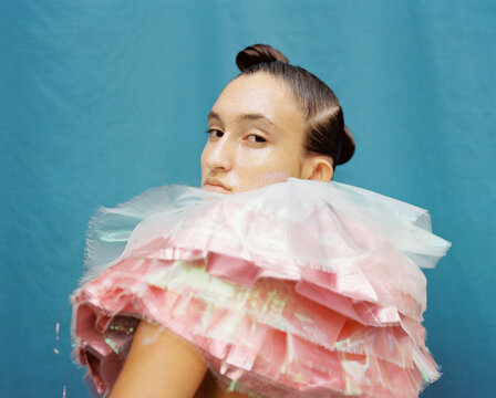 Portrait with ruffle collar