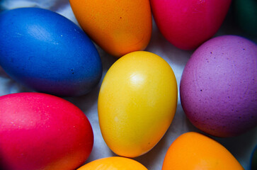 colorful easter eggs symbol of holidays or cool background