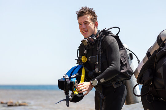 Young Scuba Diver man