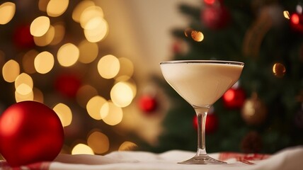 christmas decoration with champagne