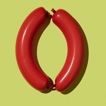confronted plastic casing sausages 