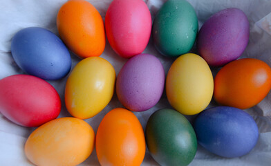 colorful easter eggs symbol of holidays or cool background
