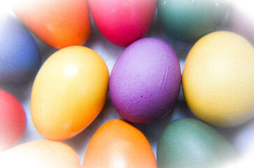 colorful easter eggs symbol of holidays or cool background