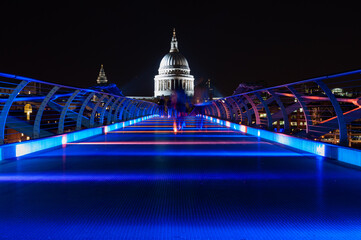 St Paul's Cathedral at night, London