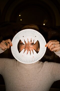 Woman holding crafts