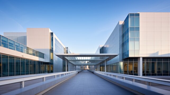 Architectural Elegance Hospital Facade 
