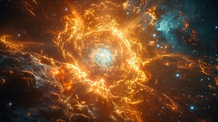 Marvel at the cosmic fireworks of a supernova explosion,  - obrazy, fototapety, plakaty