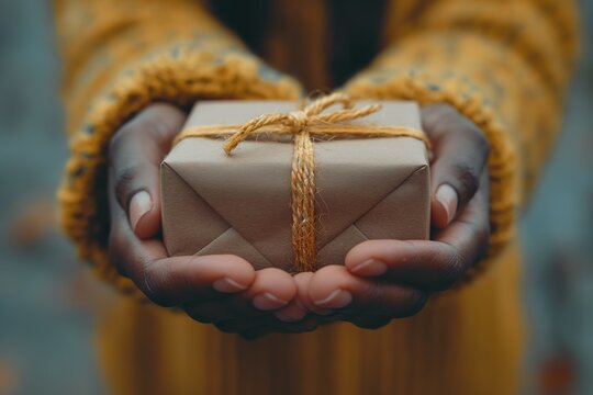 Dia das M&atilde;es: M&atilde;e recebendo uma caixa de presente com alegria e gratid&atilde;o. Representa&ccedil;&atilde;o: amor, aprecia&ccedil;&atilde;o, celebra&ccedil;&atilde;o, gesto de carinho