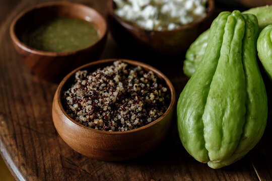 Chayote and quinoa