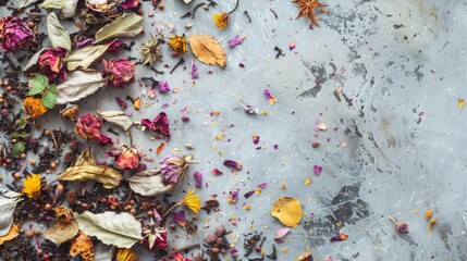 Obraz premium herbal tea leaves.