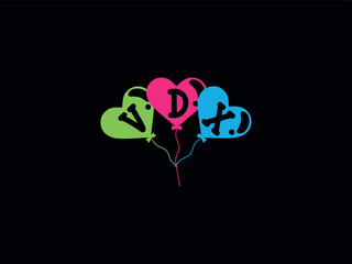 Creative VDX Love Heart Balloon Logo