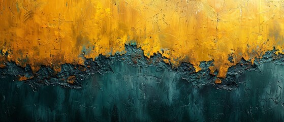 An abstract art background restoring ancient ways, nostalgia, bright gold tones. Modern abstract art. Plants, flowers, green, gray, wallpaper, posters, cards, murals, carpet, hangings.