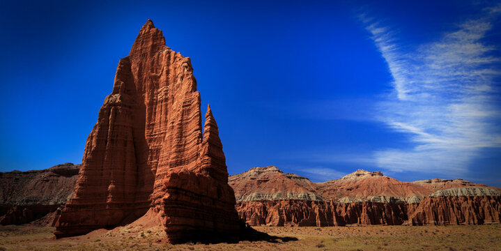 Temple of the Sun formation in Capitol Reef National Park
