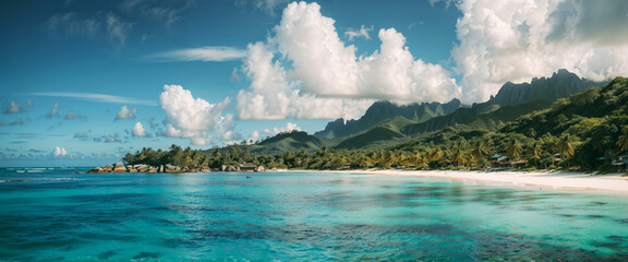 Mahe Island beach in Seychelles