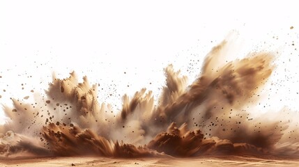 The dynamic force of nature  A sand explosion vector capturing the chaotic beauty of a desert storm