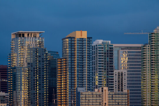 San Diego skyline At Night