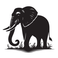 Vintage Elephant Silhouettes, Elephant Silhouettes PNG, Vintage Elephant Illustration, Retro Elephant Silhouettes, Classic Vector Artwork 