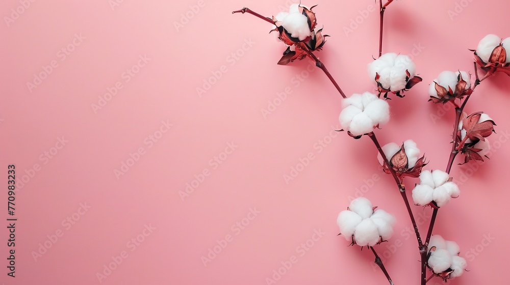 Wall mural cotton background.